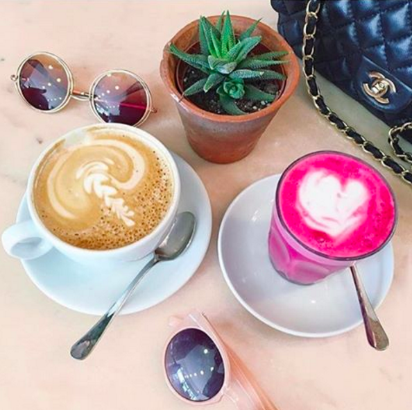 palm vaults hackney pink coffee